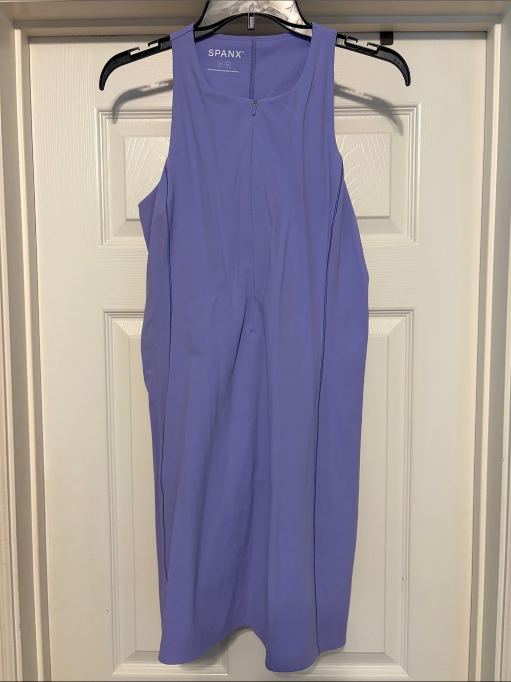 Spanx zip front tennis dress orchid lavender sz M with built in shorts NWOT